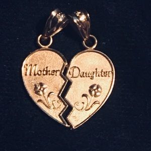 14kt Gold Mother Daughter Charms